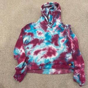 Tie dye cropped hoodie.